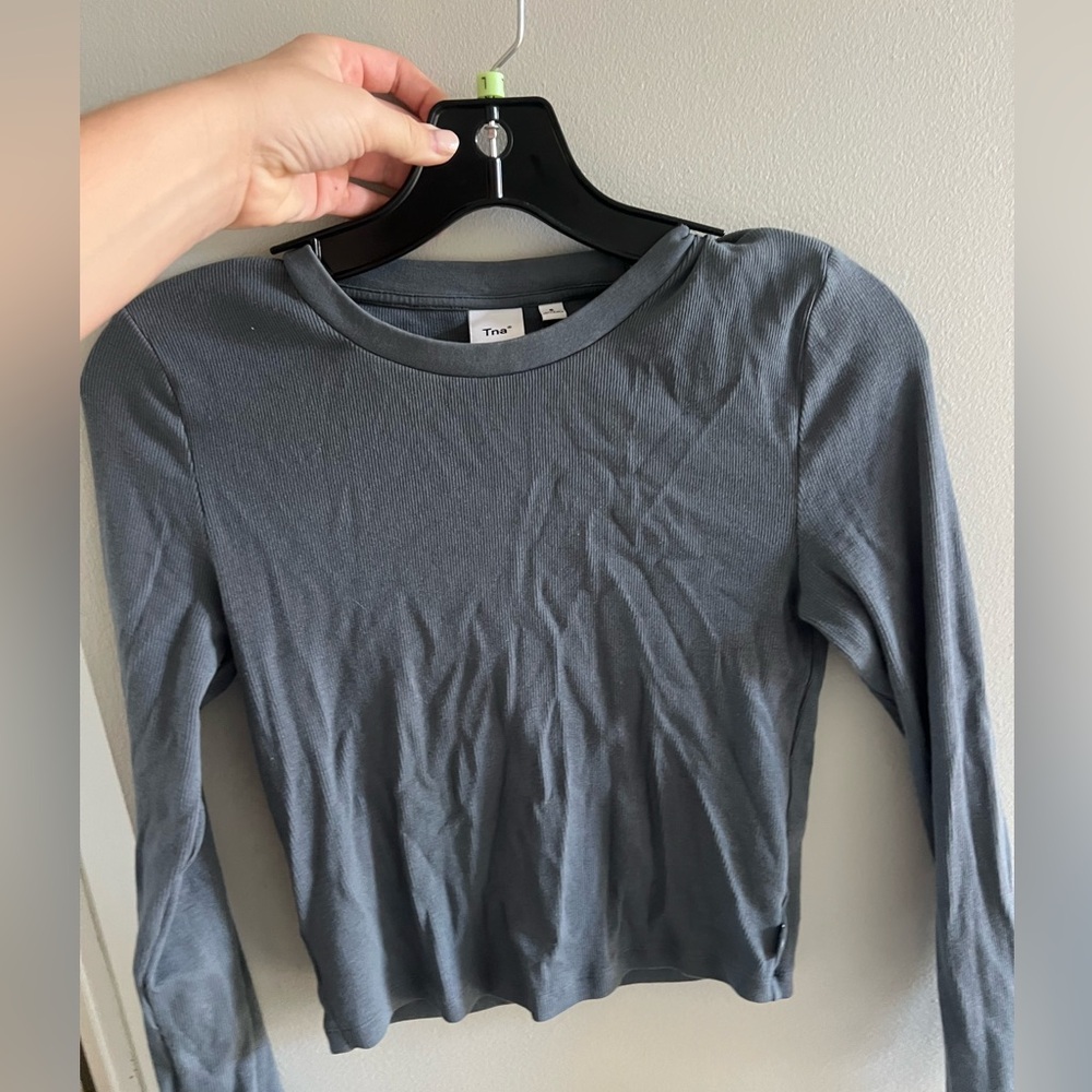 TNA long-sleeve ribbed top size small